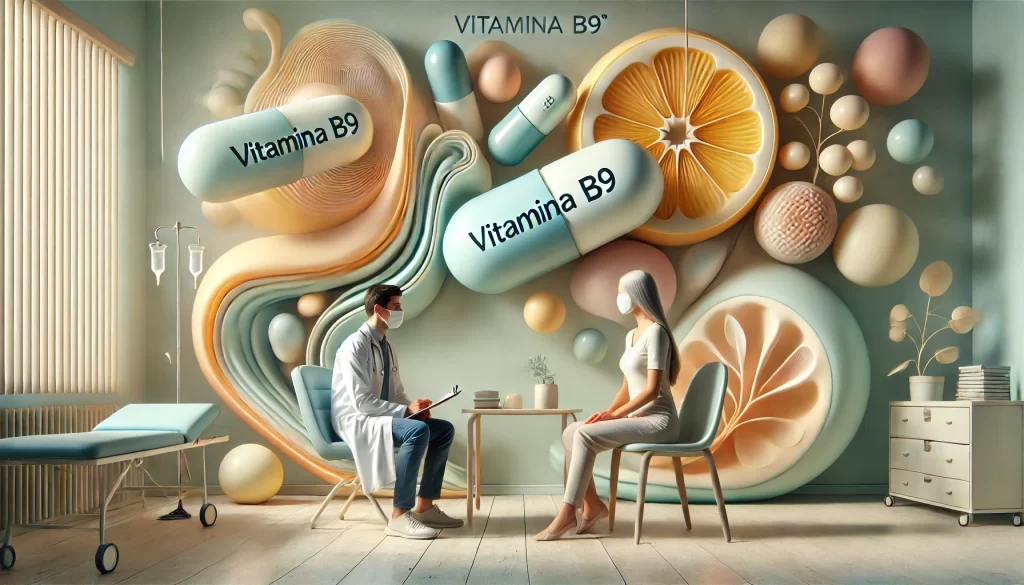 La vitamina B9 contiene ácido fólico