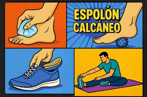 diferentes terapias, ejercicios y cuidados para aliviar el dolor del espolón