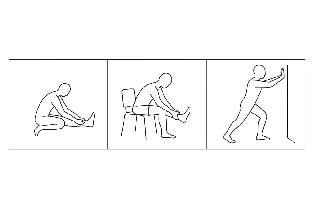Secuencia de ejercicios de estiramiento de la fascia plantar