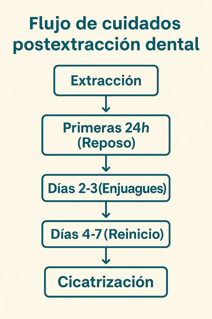 Infografía - ¿Qué cuidados debo seguir después de una extracción dental?