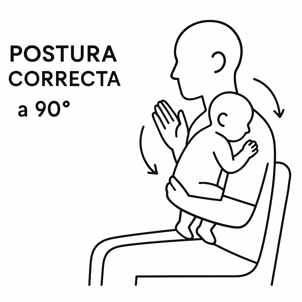 Ajusta la postura del bebé.