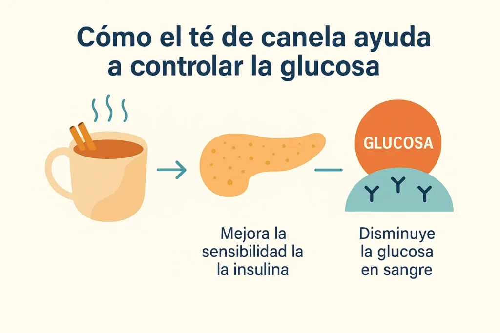 Infografía como ayuda el té a controlar la glucosa