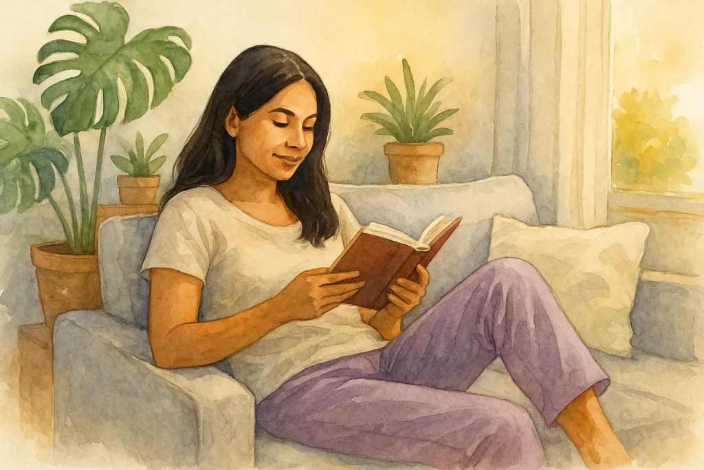 Momento de descanso para reducir estrés y cuidar la salud íntima